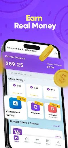 Winero: Earn Money Surveys screenshot 1