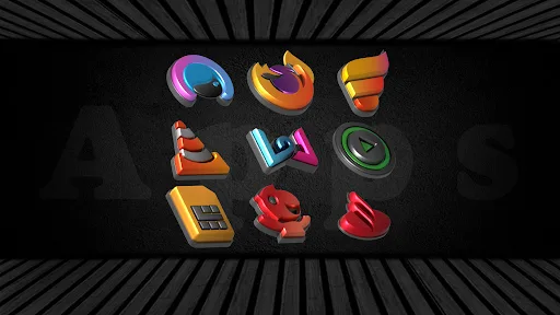 Auric Dark - 3D Icon Pack screenshot 5