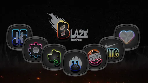 Blaze Dark Icon Pack screenshot 4