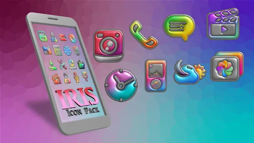 Iris Light - 3D App Icons screenshot 1