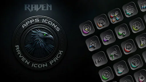 Raven Dark Icon Pack screenshot 4