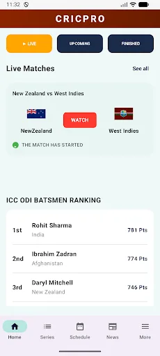 CricPro: Cricket Live Scores screenshot 1