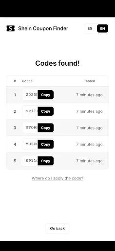 Shein Coupon Finder screenshot 4