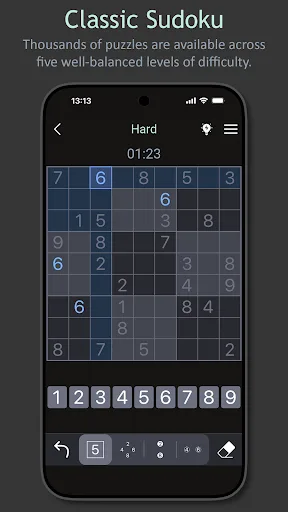 Dark Sudoku - Classic Puzzle screenshot 1