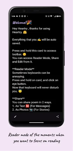 Heartry - An App for Writers screenshot 3