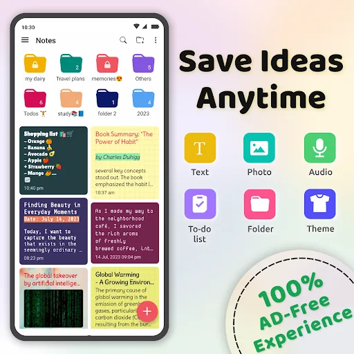 Notes : Color Folders & To-dos screenshot 1