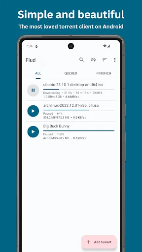 Flud - Torrent Downloader screenshot 1