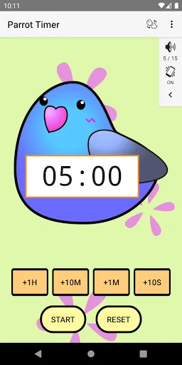 Cute timer app :Parrot Timer screenshot 1
