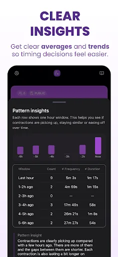 Bump Pulse: Contraction Timer screenshot 2