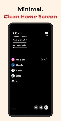 Minimal: Detox Home Launcher screenshot 1
