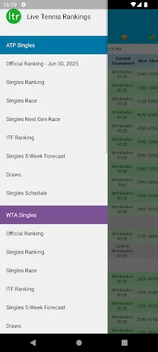 Live Tennis Rankings / LTR screenshot 1