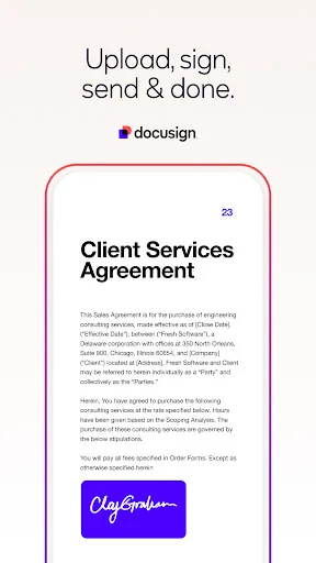 Docusign - Upload & Sign Docs screenshot 1