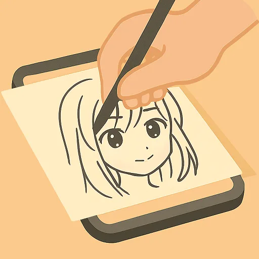 Lightbox draw - tracing paper