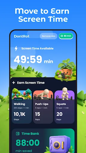 DontRot - Steps to Screen Time screenshot 1