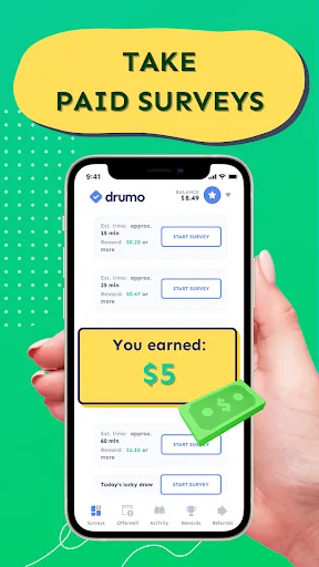Drumo: Get Paid With Real Cash screenshot 2