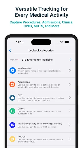 Medical and surgical logbook screenshot 2