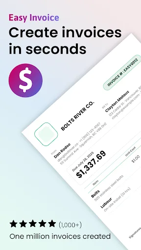 Easy Invoice & Estimate Maker screenshot 1