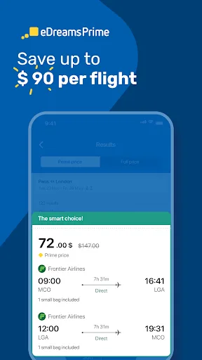 eDreams: Flights, Hotels, Cars screenshot 3