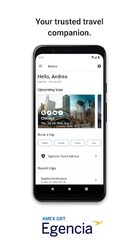 Egencia screenshot 1