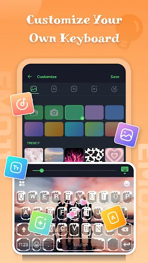 Emoji keyboard - Themes, Fonts screenshot 3