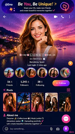Erra – Chat, Stream & Meet screenshot 1