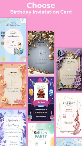 Birthday Invitation Card Maker screenshot 1
