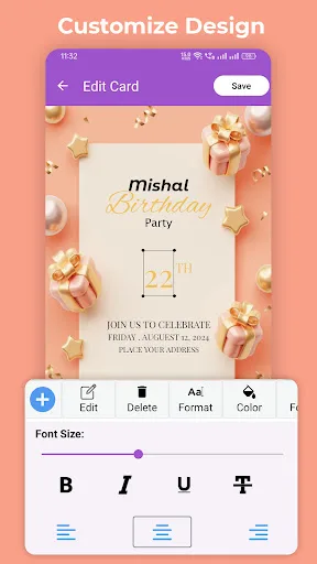 Birthday Invitation Card Maker screenshot 3