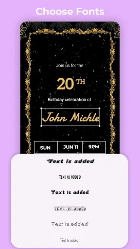 Birthday Invitation Card Maker screenshot 4