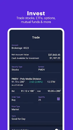 E*TRADE: Invest. Trade. Save. screenshot 4