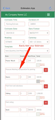 Estimate and Invoice Maker screenshot 2