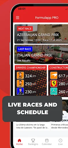 Formulapp - live F1 screenshot 1