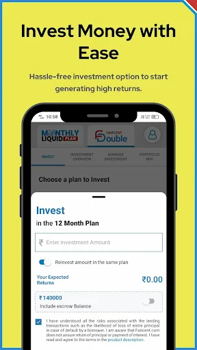 Faircent Double: Lend & Earn screenshot 1