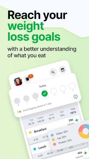 Calorie Counter by fatsecret screenshot 1