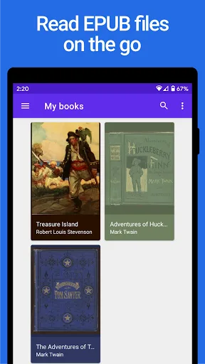 Lithium: EPUB Reader screenshot 1