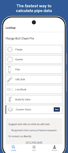 Flange Bolt Chart screenshot 1