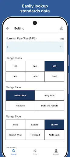 Flange Bolt Chart screenshot 2