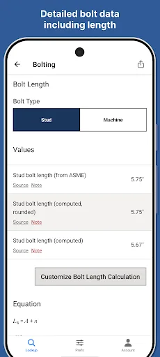 Flange Bolt Chart screenshot 4