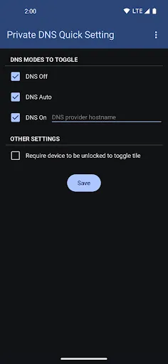 Private DNS Quick Setting screenshot 2