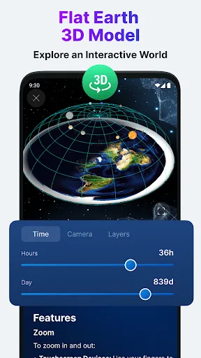 Flataverse - Flat Earth 3D Map screenshot 1