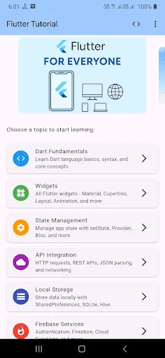 Flutter Tutorial screenshot 2