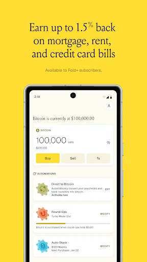 Fold: Bitcoin Personal Finance screenshot 3