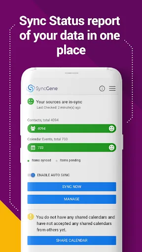 SyncGene Contact Calendar Sync screenshot 4