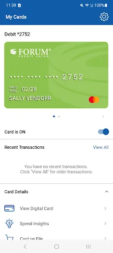 FORUM CU Card Management screenshot 3