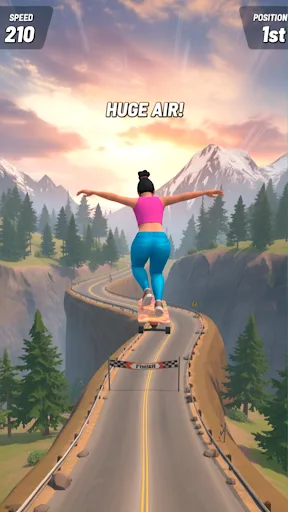 Downhill Skate Race screenshot 2