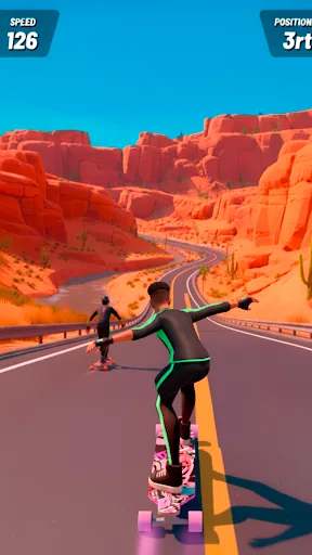 Downhill Skate Race screenshot 4