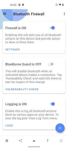 Bluetooth Firewall screenshot 1
