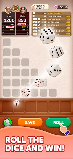 Farkle Dice Roll screenshot 1