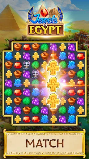 Jewels of Egypt・Match 3 Puzzle screenshot 1