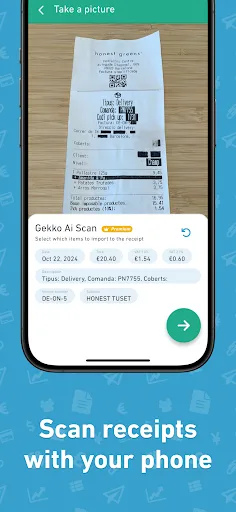 Gekko Costs - Receipt Scanner screenshot 3