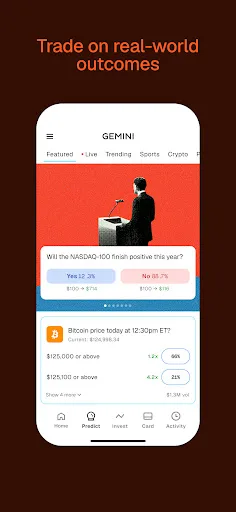 Gemini Markets & Credit Card screenshot 2